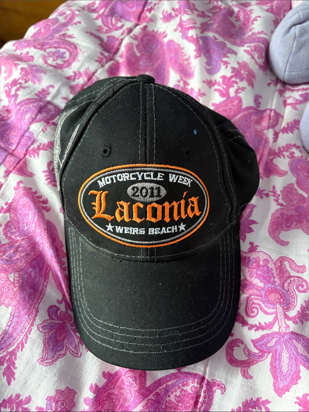 Black Lacona Motorcycle Week 2011 Embroidered Baseball Cap